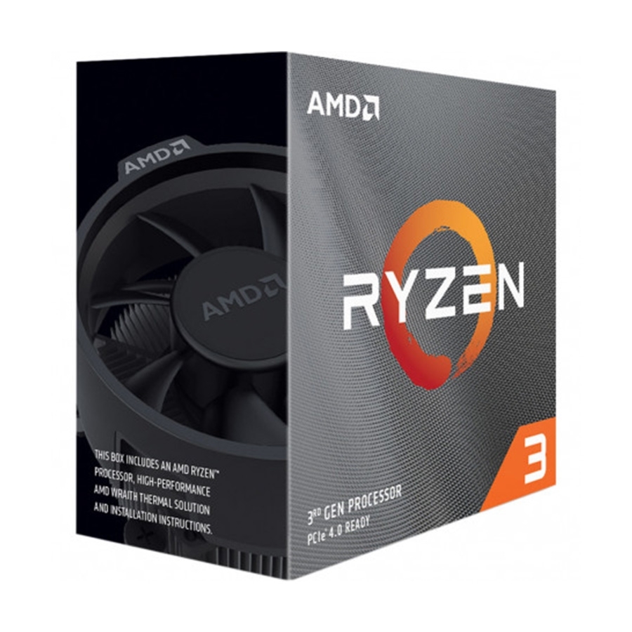 AMD RYZEN 3 3100 AM4 BOX 4 CPU cores 8 threads 3 6GHz 16MB L3 65W 