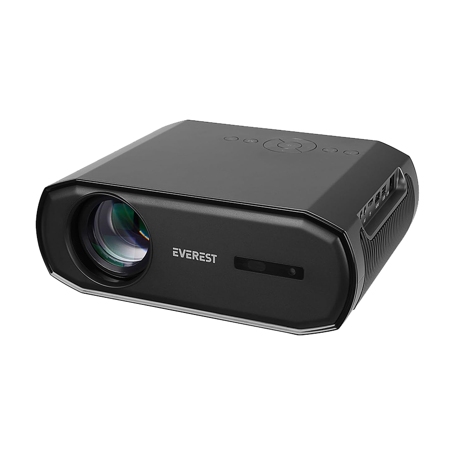 Projektor EVEREST PJ06 Grey/Black Auto Focus 1080P 9800 Lumens Android 9.0 4K Supported Full HD Projection Device with Tripod, 39830