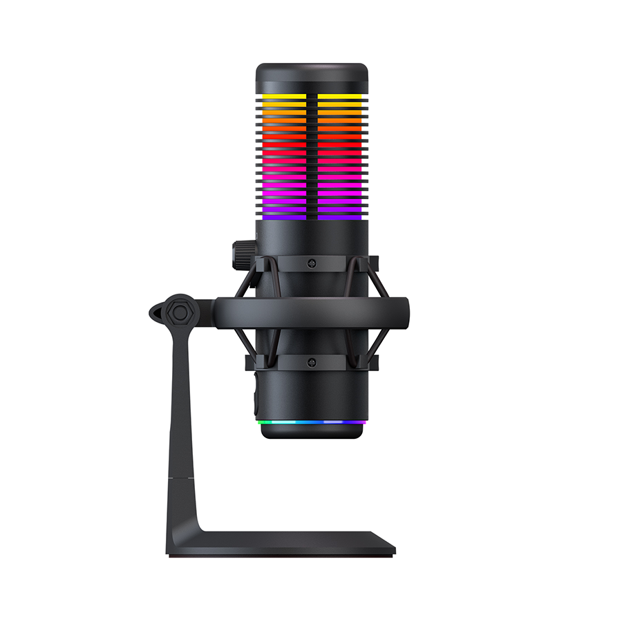 Mikrofon gaming RAMPAGE Bemol RGB Black Microphone with Shock Mount and Pop Filter for Gaming, Streaming, Podcasts, 41147 - slika 2