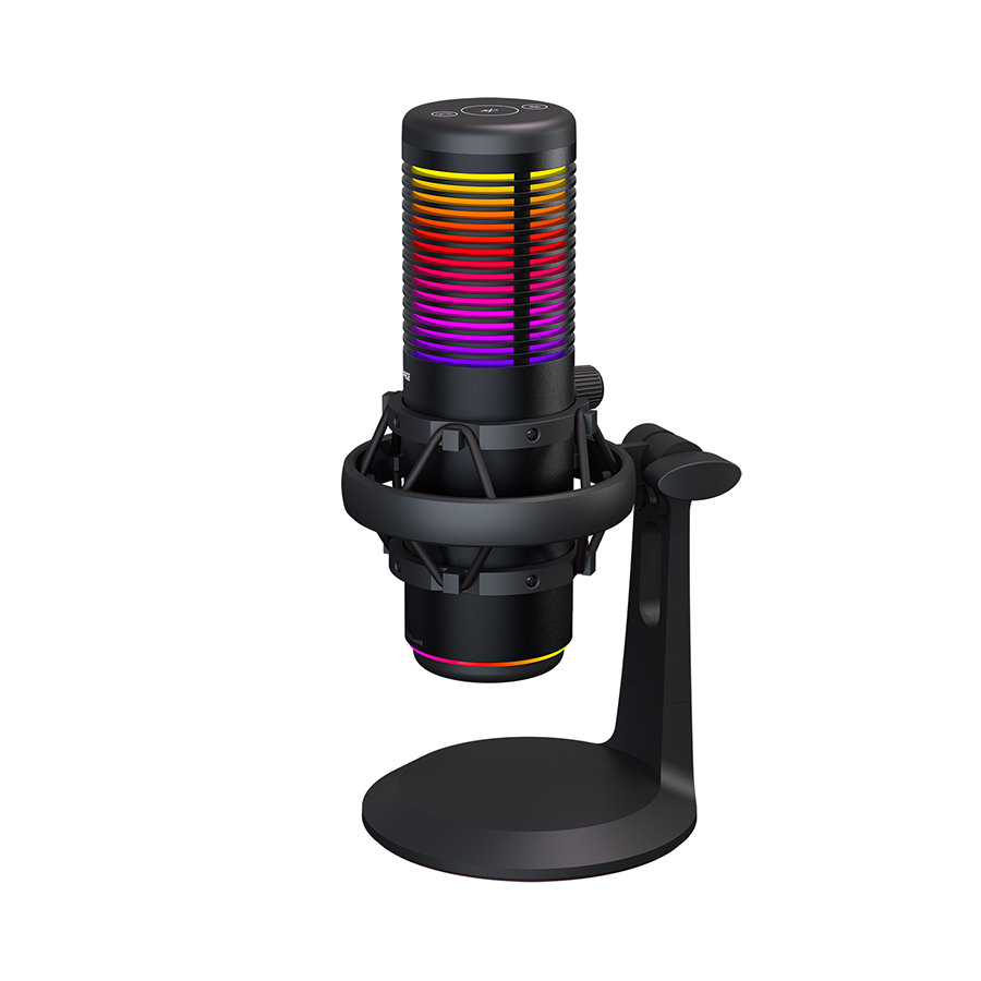 Mikrofon gaming RAMPAGE Bemol RGB Black Microphone with Shock Mount and Pop Filter for Gaming, Streaming, Podcasts, 41147 - slika 3
