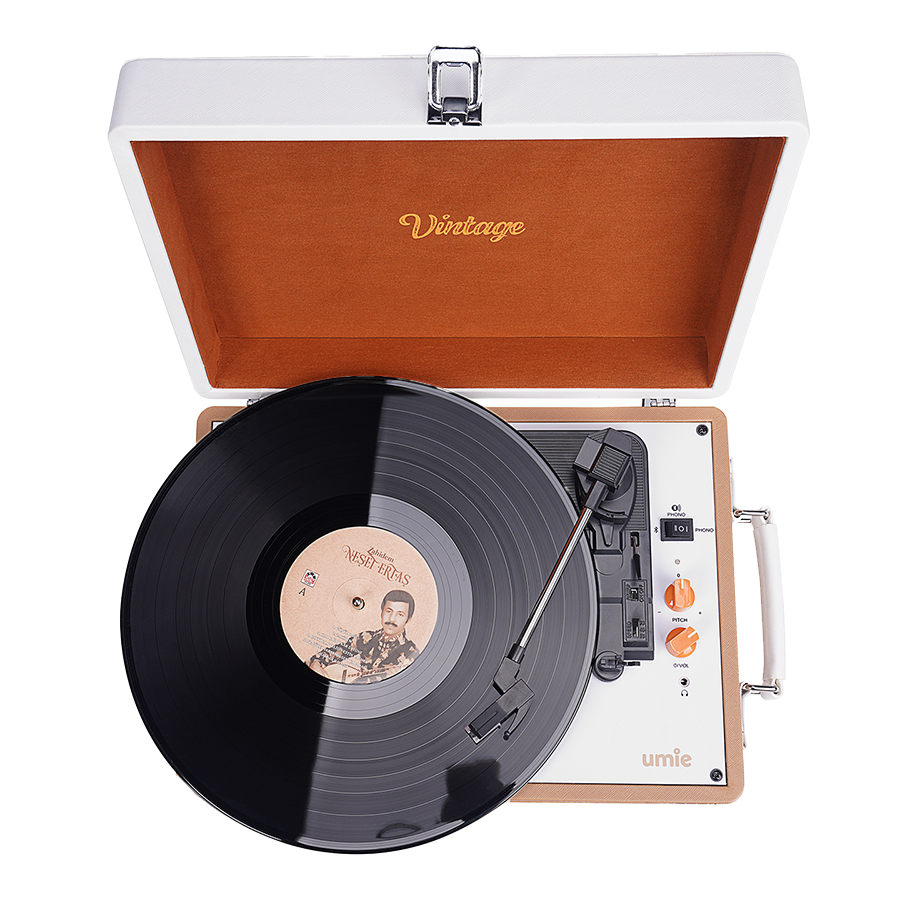 Gramofon UMIE Vintage UM-P353 Turntable Music Box with Bluetooth and 3.5mm AUXIN & RCAO Support, 37925 - slika 3