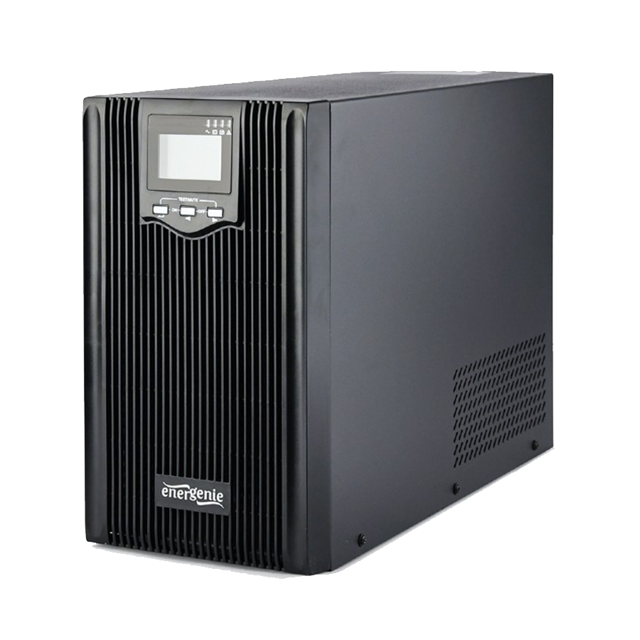 UPS GEMBIRD EG-UPS-PS3000-02, 3000 VA pure sine wave UPS, LCD display, 3 x Schuko + 3 x C13 outputs, USB, black