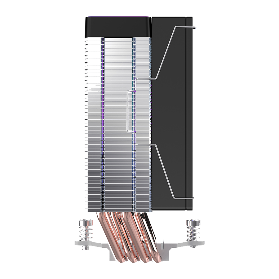 CPU hladnjak RAMPAGE OCTAGON B70 Black 63CFM 12cm ARGB Temperature Display AM5/LGA1700 Compatible Air Cooled CPU Fan, 42541 - slika 2
