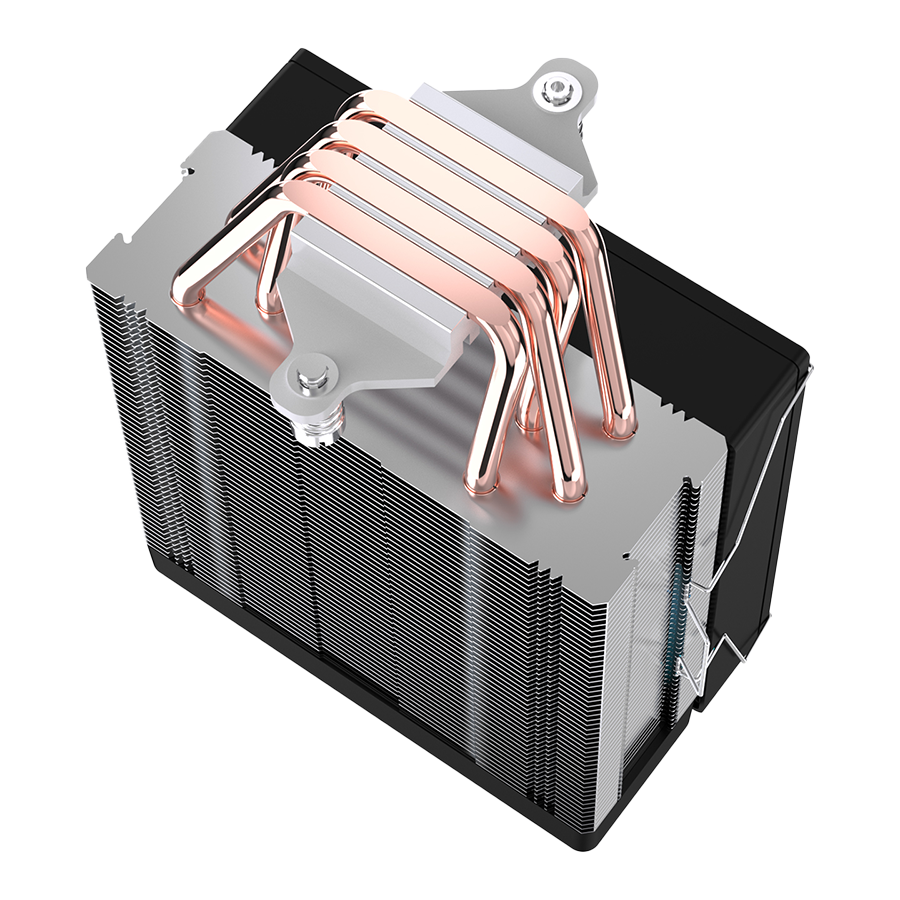 CPU hladnjak RAMPAGE OCTAGON B70 Black 63CFM 12cm ARGB Temperature Display AM5/LGA1700 Compatible Air Cooled CPU Fan, 42541 - slika 3