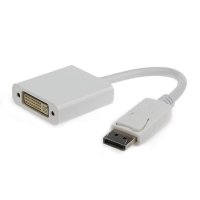 DisplayPort adapter GEMBIRD, A-DPM-DVIF-002-W, mu&scaron;ki DisplayPort na ženski DVI, 10 cm, white