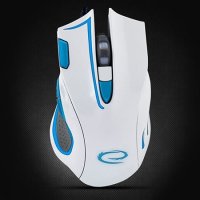 Mi&scaron; ESPERANZA GAMING HAWK 7D MX401, WHITE-BLUE, 2400dpi, double-click, ergonomic, EGM401WB