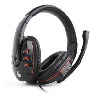 Slu&scaron;alice sa mikrofonom GEMBIRD gaming, volume control, black/red, GHS-402