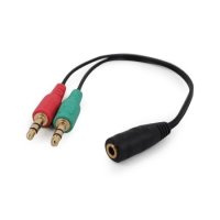 GEMBIRD audio adapter za slu&scaron;alice 2x3,5mm 3pin to 1x 3,5 mm 4pin (mic/slu&scaron;alice), CCA-418