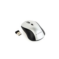 Mi&scaron; GEMBIRD MUSW-4B-02-BS, wireless , optical, black/silver, up to 1600 dpi