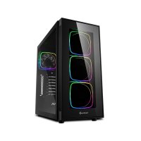 Kući&scaron;te SHARKOON gaming, TG6 RGB Addressable black ATX, 4x 120mm LED
