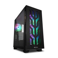 Kući&scaron;te SHARKOON gaming, ELITE SHARK CA300T 4x120 mm Addressable RGB Fans, black, E-ATX