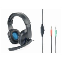 Slu&scaron;alice sa mikrofonom GEMBIRD gaming, volume control, matte black, GHS-04