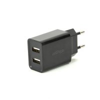USB punjač GEMBIRD, 2 porta 2,1A, black, EG-U2C2A-03-BK