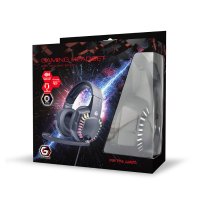 Slu&scaron;alice sa mikrofonom GEMBIRD gaming RGB, volume control, matte black, PC, PS4, GHS-06