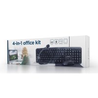 Tastatura + mi&scaron; + podloga + slu&scaron;alice office GEMBIRD, KBS-UO4-01, multimedia USB, USA layout