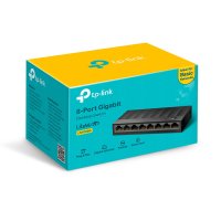 SWITCH TP LINK 8 port LiteWave Gigabit Desktop, 8 Gigabit RJ45 Ports, Desktop, Plastic case, LS1008G, 3Y 