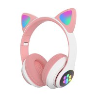 Slu&scaron;alice za djecu CAT EAR Kids STN-28, bluetooth, pink + bijela