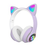 Slu&scaron;alice za djecu CAT EAR Kids STN-28, bluetooth, ljubičaste