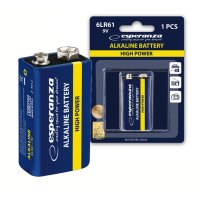 Baterije ESPERANZA ALKALINE 6LR61 9V 1 kom, EZB110