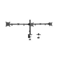 NOSAČ ZA TRI MONITORA GEMBIRD MA-D3-01, montaža na stol, (rotate, tilt, swivel), 17&rdquo;-27&rdquo;, up to 7 kg