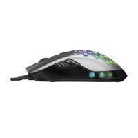 Mi&scaron; gaming RAMPAGE SMX-R66 ROCKET Ultra Light silver, RGB LED, 12000dpi