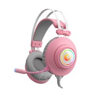 Slu&scaron;alice sa mikrofonom gaming RAMPAGE RM-K1 PULSAR pink, USB, 7.1 Surround+Vibration, RGB, dugi fleksibilni mikrofon, 36130