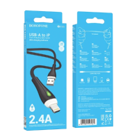 USB kabal 1m BOROFONE BX100 Advantage charging data iPhone/lightning gray