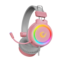 Slu&scaron;alice sa mikrofonom gaming RAMPAGE SN-R10 ALQUIST pink, 3,5 mm, RGB