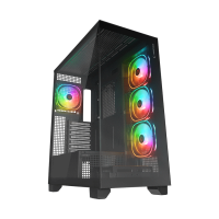 Kući&scaron;te gaming RAMPAGE HYDRA V1 BLACK Type-C+USB3.0+USB2.0 4*ARGB Fan+Hub E-ATX Exclusive Gaming, 39922