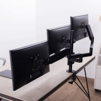 NOSAČ ZA TRI MONITORA GEMBIRD MA-DA3-01, montaža na stol, (full-motion), do 27&rdquo;, up to 7 kg