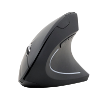 Mi&scaron; GEMBIRD MUSW-ERGO-01, 6-button wireless optical mouse, black, 800-1200-1600 DPI, MUSW-ERGO-01