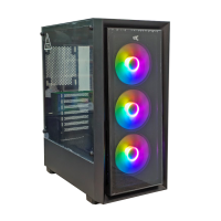 KUĆI&Scaron;TE GNC EZ COOL GAMING HC-625B BEZ NAPAJANJA, Tempered Glass, 3x120 RGB ventilator