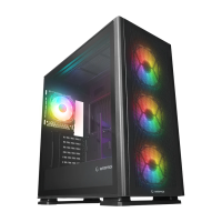 Kući&scaron;te gaming RAMPAGE VANGUARD V2 Black Mesh Easy Tempered Glass Vertical VGA Holder 4*RGB Fan Hub E-ATX Big-T, 39846