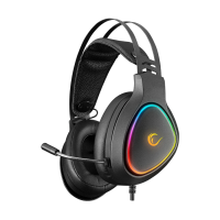 Slu&scaron;alice sa mikrofonom gaming RAMPAGE RMX-G7 SNIPER Black RGB Illuminated,with Flexible Microphone Gaming, Headset