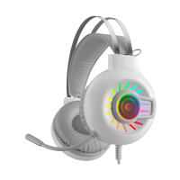 Slu&scaron;alice sa mikrofonom gaming  RAMPAGE RM-K44 ZENGIBAR White 7.1 Surround RGB Light Effect, 36094