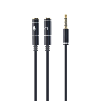 GEMBIRD audio adapter za slu&scaron;alice 3,5mm 4pin to 2x 3,5 mm 3pin (mic/slu&scaron;alice), 20cm CCA-417M