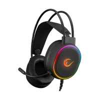 Slu&scaron;alice sa mikrofonom gaming RAMPAGE ROGUE BLACK USB RGB Led Gaming Headset with Long flexible Microphone. In Line Control, 36162