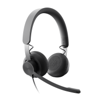 Slu&scaron;alice sa mikrofonom Logitech Zone Wired MSFT Teams USB black MICROSOFT CERTIFIED, USB-C, USB-A adapter included, 981-000870