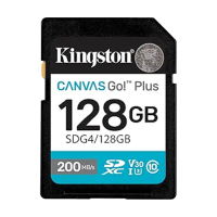 SD card Kingston 128 GB SDG4/128GB  SDXC,r/w:200/160MB/s, DSLRs, mirrorless cameras, 4K video