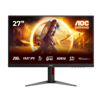 MONITOR AOC Gaming 27G4HA 27" 200Hz Fast IPS, 1920x1080 FHD, 0.5ms MPRT / 1ms GtG, 1000:1, 178/178, 2xHDMI 2.0 / DP 1.4 / Audio Out, 3-sides frameless
