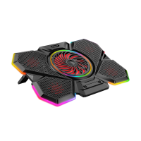 Postolje za notebook gaming Rampage S47 COOLFLOW 5 Pieces Red LED Fan, 10-17", 40526
